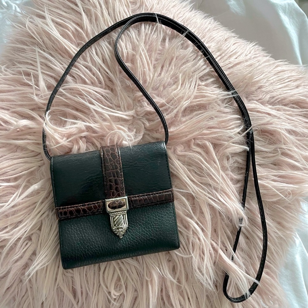 VTG Brighton Leather Crossbody Wallet